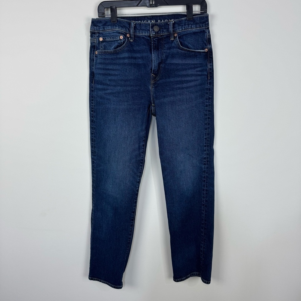 American Eagle Relaxed Straight Dark Wash Denim Casual Jeans size 30x32